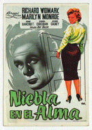 Niebla en el Alma - Don't Bother to Knock - Movie Vintage Original Postcard # 2539 - New, 1990's