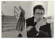 Load image into Gallery viewer, Coffee Break - Movie - James Dean as Dennis Stock - Vintage Original Postcard # 2578 - New, 1990's
