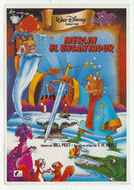 Merlin El Encantador - The Sword in the Stone - Movie Vintage Original Postcard # 2597 - New, 1990's