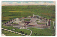 Jackson Prison, Michigan, USA (World's Largest Prison) - Vintage Original Postcard # 2625 - Post Marked October 8, 1942