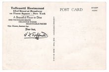 Load image into Gallery viewer, Toffenetti Restaurant, Broadway, NY, New York, USA Vintage Original Postcard # 1052 - New - 1950's
