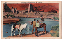 Load image into Gallery viewer, Cliff Dwellings in Canyon Del Muerto, California, USA Vintage Original Postcard # 1055 - New 1940's
