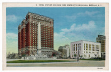 Load image into Gallery viewer, Hotel Statler &amp; NY State Office Building, Buffalo, New York, USA Vintage Original Postcard # 1059 - New - 1950's
