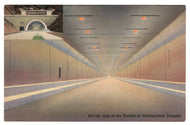 Allegheny Tunnel, Pennsylvania Turnpike, Pennsylvania, USA Vintage Original Postcard # 1065 - New - 1950's