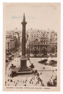 Nelson's Column, Trafalgar Square, London, England Vintage Original Postcard # 1081 - Post Marked May 2, 1952