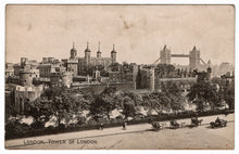 Load image into Gallery viewer, Tower of London and Tower Bridge, London, England Vintage Original Postcard # 1088 - New 1940's
