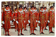 Yeomen Warders at The Tower of London, London, England Vintage Original Postcard # 1089 - Post Marked 1961