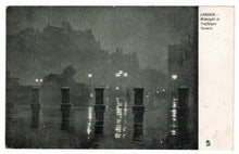 Load image into Gallery viewer, Trafalgar Square (Midnight), London, England Vintage Original Postcard # 1102 - New - 1940's

