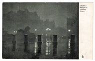 Trafalgar Square (Midnight), London, England Vintage Original Postcard # 1102 - New - 1940's