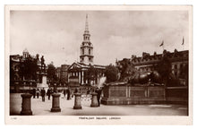 Load image into Gallery viewer, Trafalgar Square, London, England Vintage Original Postcard # 1109 - New - Real Photograph - Early 1900's
