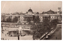 Load image into Gallery viewer, Trafalgar Square &amp; The National Gallery, London, England Vintage Original Postcard # 1110 - New - Real Photograph - 1920's
