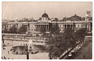 Trafalgar Square & The National Gallery, London, England Vintage Original Postcard # 1110 - New - Real Photograph - 1920's