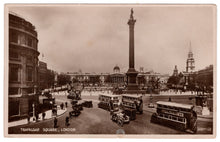 Load image into Gallery viewer, Trafalgar Square, London, England Vintage Original Postcard # 1111 - New - Real Photograph - Early 1900's
