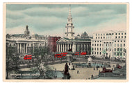 Trafalgar Square, London, England Vintage Original Postcard # 1115 - New - 1920's