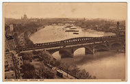 The Thames River, London, England Vintage Original Postcard # 1141 - Post Marked July 2, (Early 1900's)