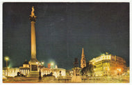 Trafalgar Square by Night, London, England Vintage Original Postcard # 1148 - Post Marked June 30, 1973