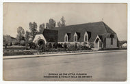 Shrine of the Little Flower, Detroit, Michigan, USA Vintage Original Postcard # 1173 - Post Marked July 17, 1935