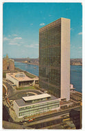 United Nations Headquarters, New York, USA Vintage Original Postcard # 1181 - Post Marked September 14, 1964