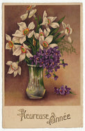 Happy New Year - Heureuse Annee Vintage Original Postcard # 1193 - Hand Written - Early 1900's