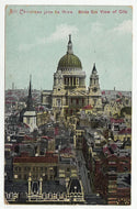 St. Paul's Cathedral - Bird's Eye View of City, London, England Vintage Original Postcard # 1209 - New - Early 1900's