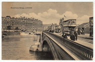 Blackfriars Bridge, London, England Vintage Original Postcard # 1224 - Hand Written - 1940's