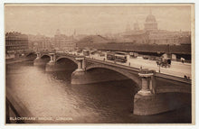 Load image into Gallery viewer, Blackfriars Bridge, London, England Vintage Original Postcard # 1225 - New - 1930's
