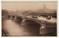 Blackfriars Bridge, London, England Vintage Original Postcard # 1225 - New - 1930's