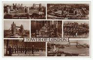 Tower of London, London, England Vintage Original Postcard # 1253 - Post Marked March 3, 1944 - Real Photograph