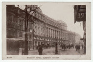 Waldorf Hotel, Aldwych, London, England Vintage Original Postcard # 1256 - Post Marked June 22, 1909 - Real Photograph