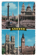 Greetings from London, England Vintage Original Postcard # 1261 - Post Marked September 6, 1960