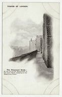 Tower of London - The Prisoners Walk, London, England Vintage Original Postcard # 1262 - New, Early 1900's