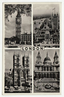 Greetings from London, England Vintage Original Postcard # 1263 - Post Marked June 11, 1957