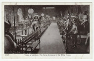 Tower of London - The Horse Armoury in The White Tower, London, England Vintage Original Postcard # 1275 - New - Early 1940's