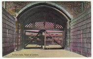 Tower of London - Traitor's Gate, London, England Vintage Original Postcard # 1276 - Post Marked 1950's