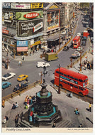 Piccadilly Circus, London, England Vintage Original Postcard # 1290 - Post Marked June 22, 1978