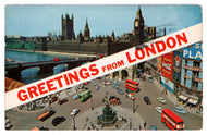 Greetings From London, England Vintage Original Postcard # 1298 - Post Marked 1960's