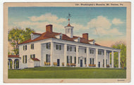 George Washington Mansion, Mount Vernon, Virginia, USA Vintage Original Postcard # 1302 - Post Marked 1940's