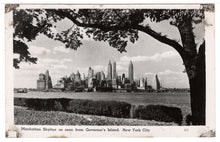 Load image into Gallery viewer, Manhattan Skyline, New York, USA Vintage Original Postcard # 1371 - Real Photo - New - 1950's
