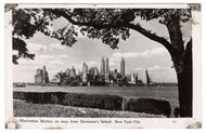 Manhattan Skyline, New York, USA Vintage Original Postcard # 1371 - Real Photo - New - 1950's