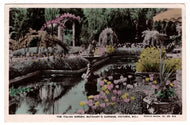 Butchart Gardens, Victoria, British Columbia, Canada Vintage Original Postcard # 1375 - Post Marked June 23, 1938
