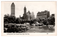 New York City from Central Park, NY, USA Vintage Original Postcard # 1381 - Post Marked December 20, 1948 - VG