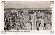 New York City from the Empire State Building, NY, USA Vintage Original Postcard # 1386 - New - 1950's