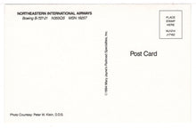 Load image into Gallery viewer, Northeastern International Airlines - Airplane, Boeing B-727-21, USA Vintage Original Postcard # 1390 - 1990's
