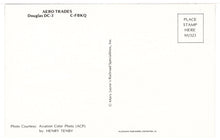 Load image into Gallery viewer, Aero Trades - Airplane, Douglas DC-3, USA Vintage Original Postcard # 1391 - 1990's
