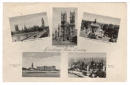 Greetings from London, England Vintage Original Postcard # 1407 - Post Marked 1967 - VG