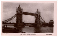 Tower Bridge - London, England Vintage Original Postcard # 1422 - New - Real Photo - 1940's