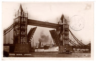 Tower Bridge - London, England Vintage Original Postcard # 1423 - Real Photo - Post Marked August 28, 1937