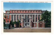 Harvard University - Widener Library, Cambridge, Massachusetts, USA - Vintage Original Postcard # 1430 - New - 1930's NM