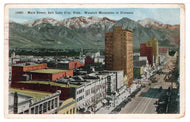 Salt Lake City - Main Street, Utah, USA - Vintage Original Postcard # 1435 - Post Marked August 2, 1931 - VG