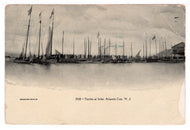 Yachts in Inlet, Atlantic City, New Jersey USA - Vintage Original Postcard # 1438 - Post Marked August 30, 1907